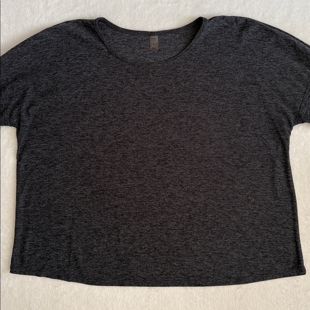 Beyond Yoga | Featherweight Morning Light Long Sleeve Pullover Top Gray/Black M - Picture 2 of 14